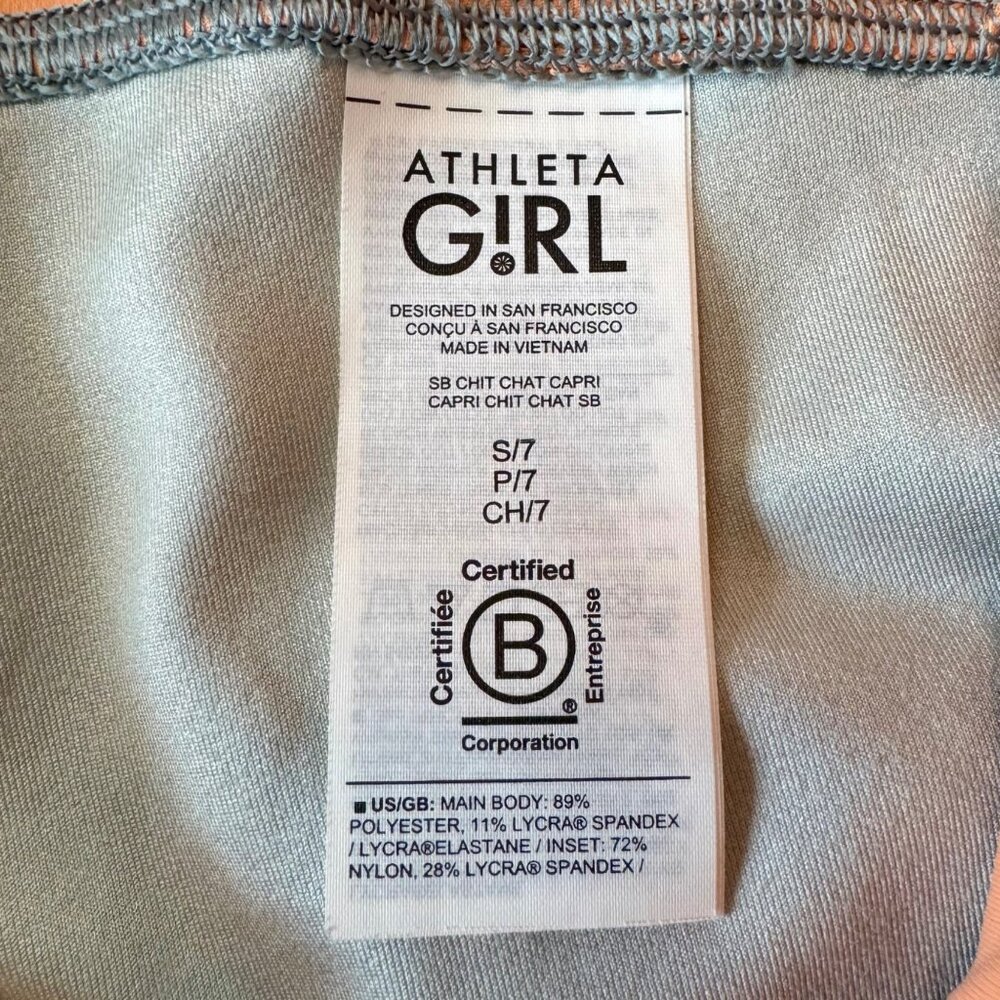 ATHLETA GIRL X SIMONE BILES Brushstroke Leggings Girls 7 S Gymnastics Abstract - Picture 7 of 7